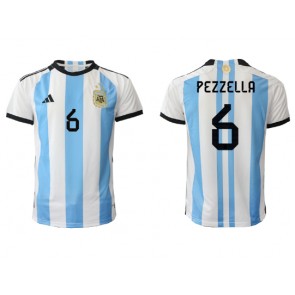 Argentyna German Pezzella #6 Koszulka Podstawowych MŚ 2022 Krótki Rękaw
